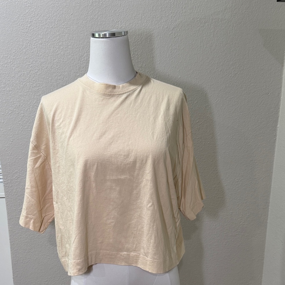 TopShop Casual Cream Women's Top Size M